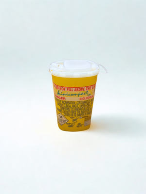 0.6 Litre White Clinical Sharps Container