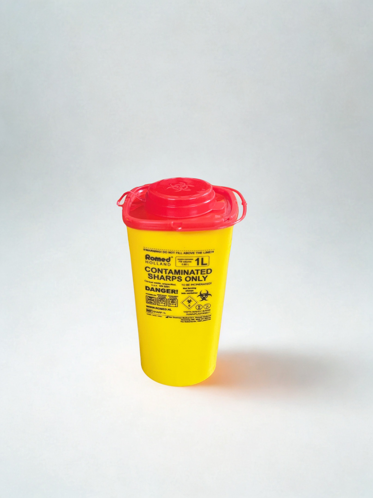 1 Litre Red Clinical Sharps Container (Disposal)